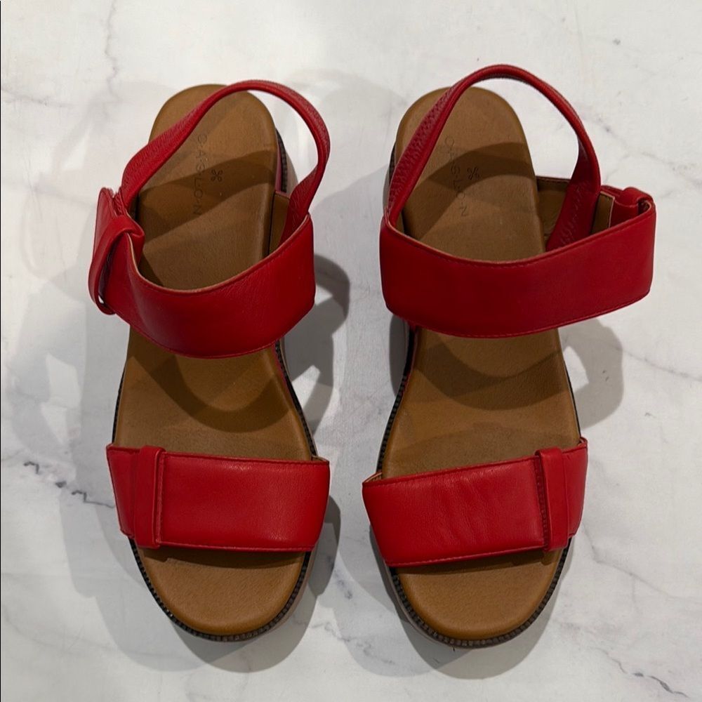 Red Platform Sandals - Picture 3 of 4